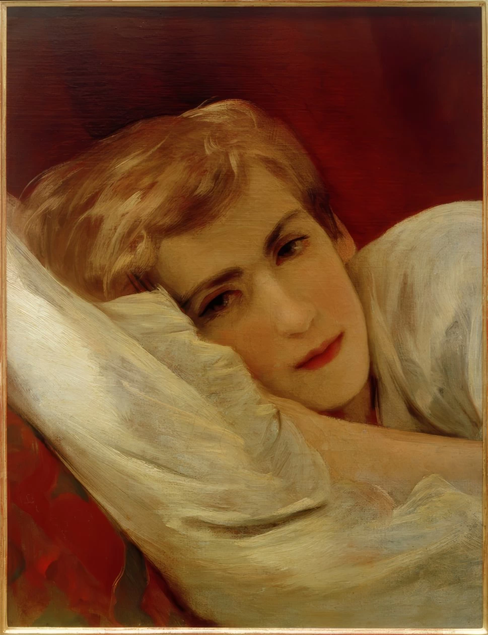 Friedrich (Fritz) Amerling sul letto di malattia - Museo di Vienna